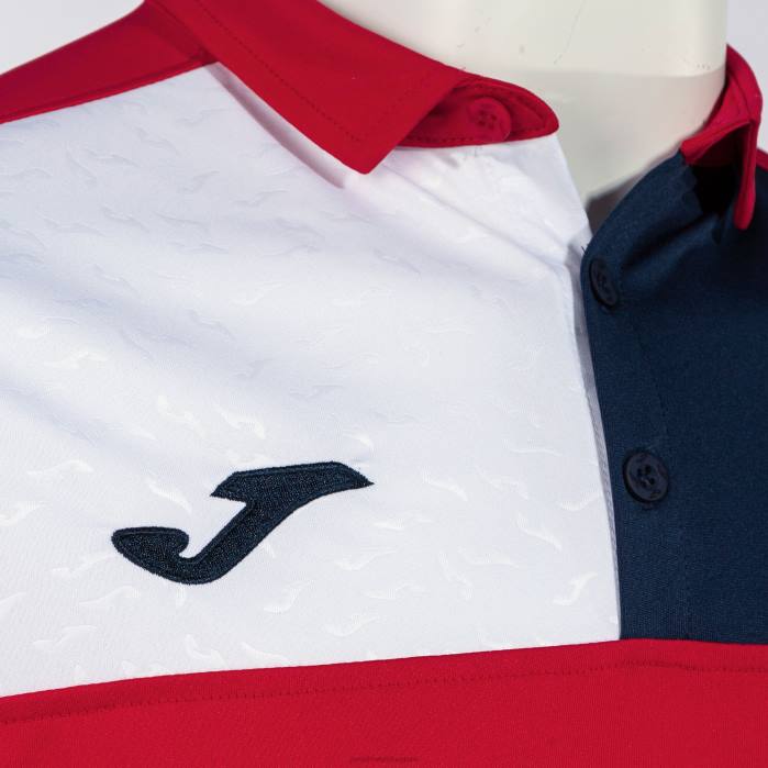 hr Joma polo majica kratkih rukava crew v crvena tamnoplava bijela 6FVN644 muškarci