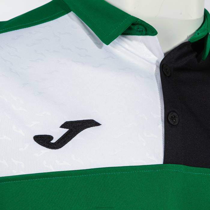 hr Joma polo majica kratkih rukava crew v zelena crna bijela 6FVN1362 muškarci