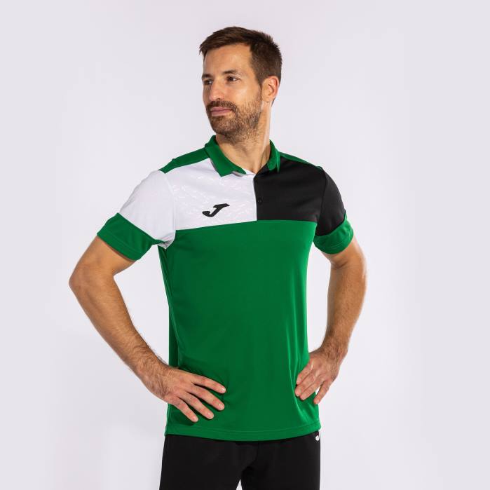 hr Joma polo majica kratkih rukava crew v zelena crna bijela 6FVN1362 muškarci