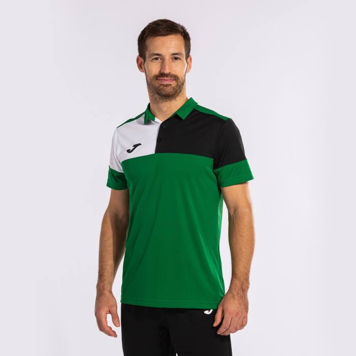 hr Joma polo majica kratkih rukava crew v zelena crna bijela 6FVN1362 muškarci