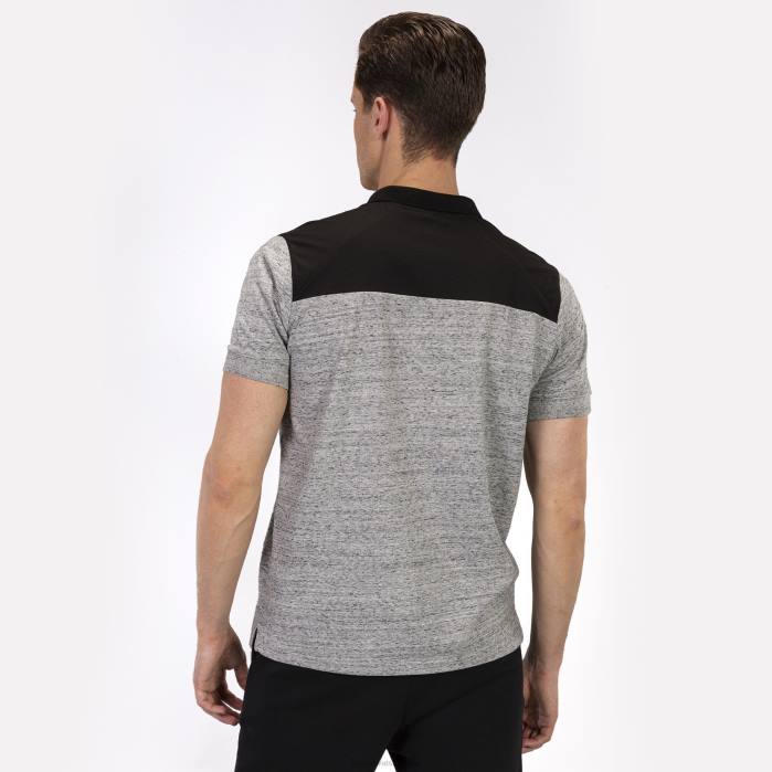 hr Joma polo majica kratkih rukava dobitnik ii melange siva crna 6FVN4385 muškarci