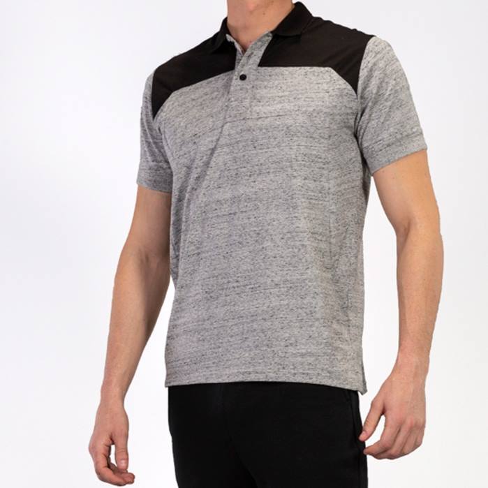 hr Joma polo majica kratkih rukava dobitnik ii melange siva crna 6FVN4385 muškarci