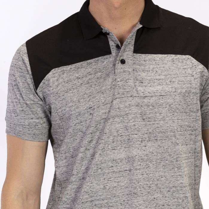 hr Joma polo majica kratkih rukava dobitnik ii melange siva crna 6FVN4385 muškarci
