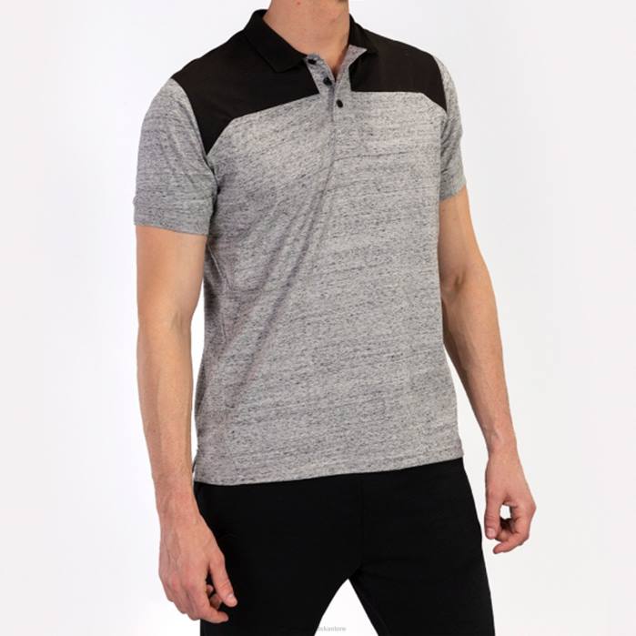 hr Joma polo majica kratkih rukava dobitnik ii melange siva crna 6FVN4385 muškarci