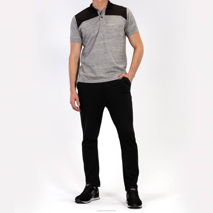 hr Joma polo majica kratkih rukava dobitnik ii melange siva crna 6FVN4385 muškarci