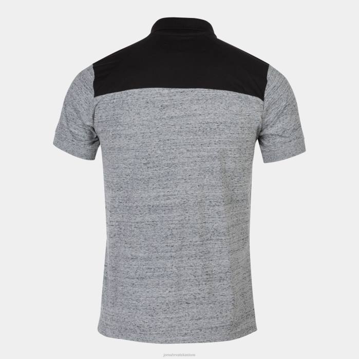 hr Joma polo majica kratkih rukava dobitnik ii melange siva crna 6FVN4385 muškarci