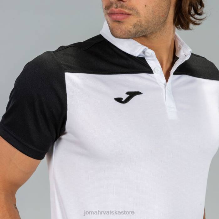 hr Joma polo majica kratkih rukava hobi ii bijelo crno 6FVN4390 muškarci