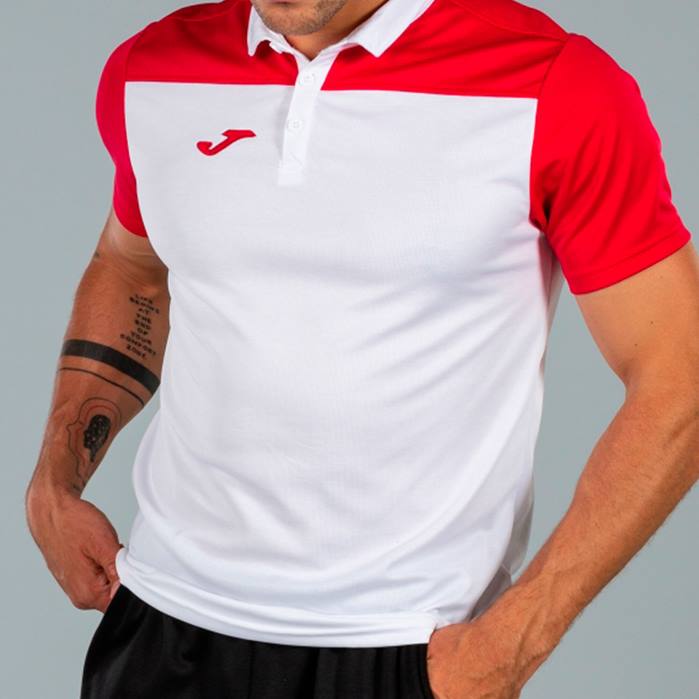 hr Joma polo majica kratkih rukava hobi ii bijelo crveno 6FVN3480 muškarci