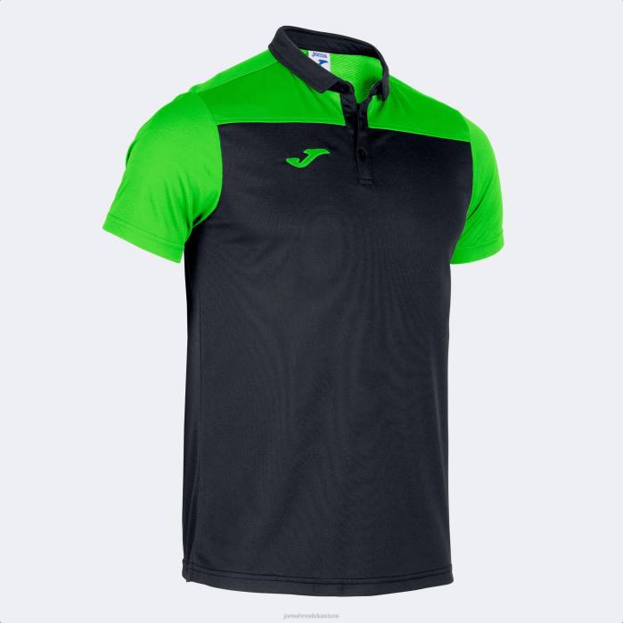 hr Joma polo majica kratkih rukava hobi ii crna fluorescentno zelena 6FVN4139 muškarci