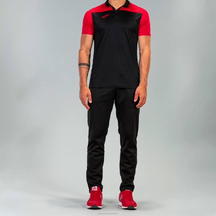 hr Joma polo majica kratkih rukava hobi ii crno crvena 6FVN3125 muškarci