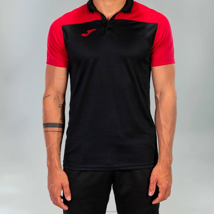 hr Joma polo majica kratkih rukava hobi ii crno crvena 6FVN3125 muškarci