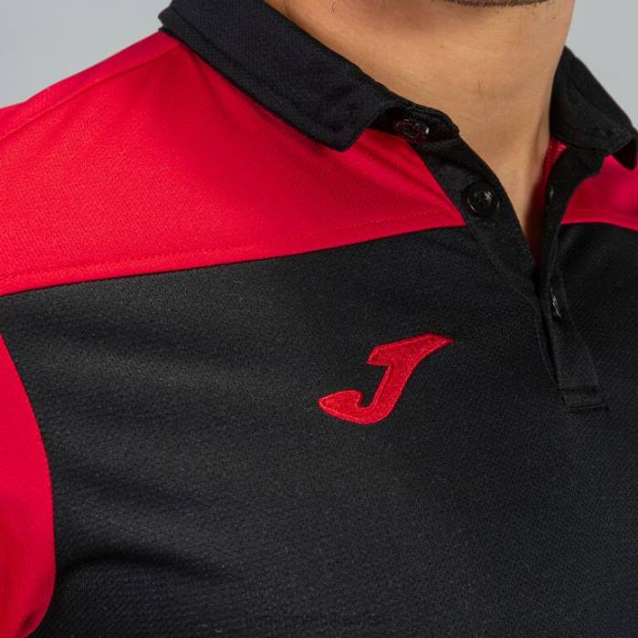 hr Joma polo majica kratkih rukava hobi ii crno crvena 6FVN3125 muškarci