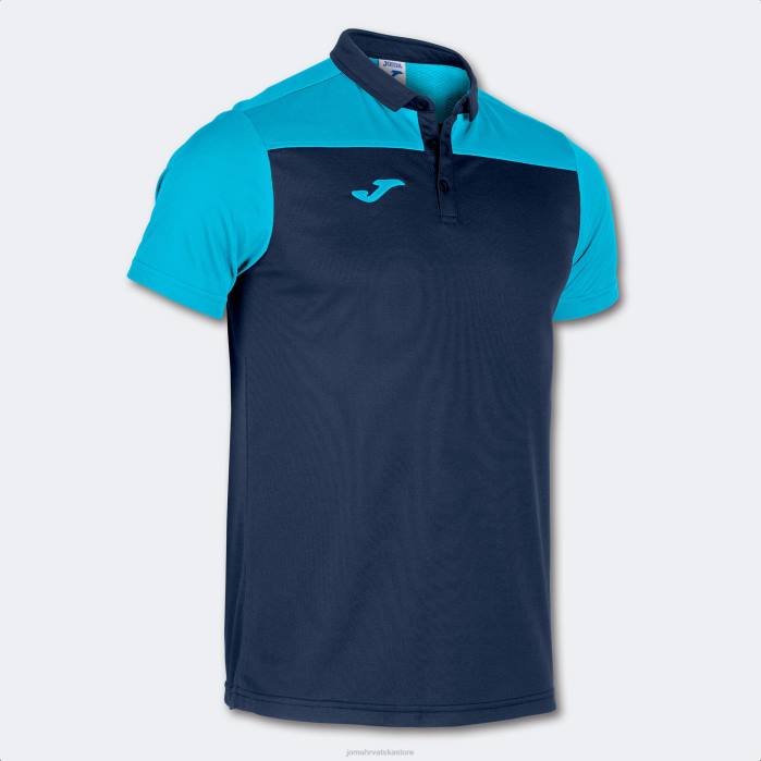 hr Joma polo majica kratkih rukava hobi ii tamnoplava fluorescentna tirkizna 6FVN3124 muškarci