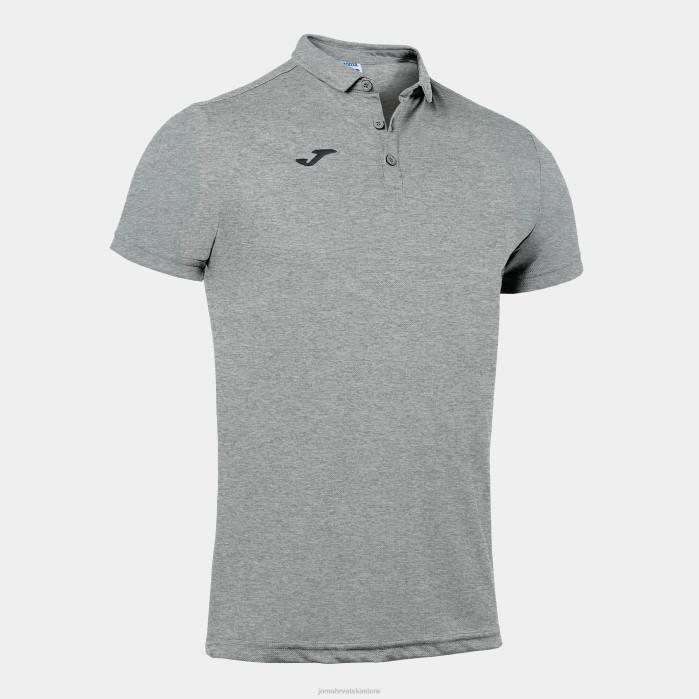 hr Joma polo majica kratkih rukava hobi melange siva 6FVN4578 muškarci