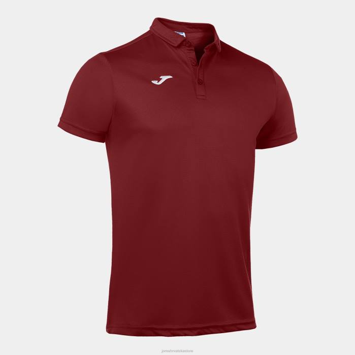 hr Joma polo majica kratkih rukava hobi tamnocrvena 6FVN292 muškarci