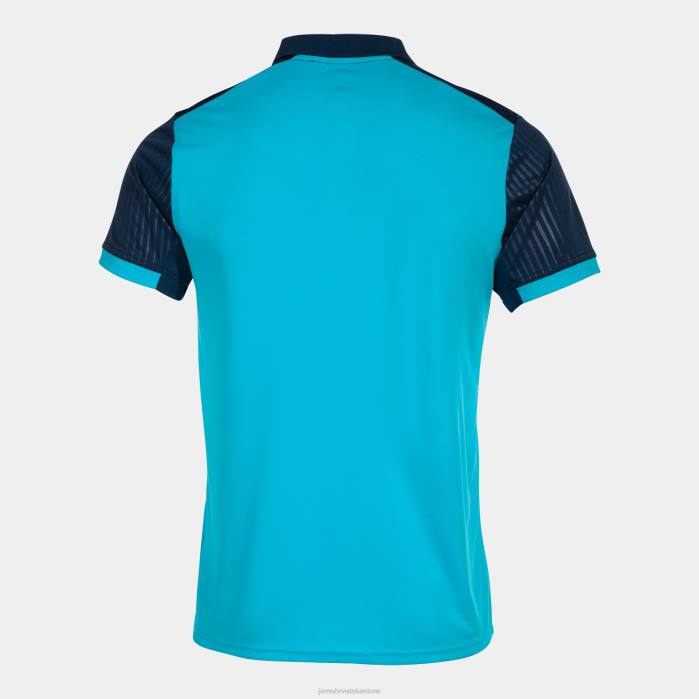 hr Joma polo majica kratkih rukava montreal fluorescentno tirkizno tamnoplava 6FVN2831 muškarci