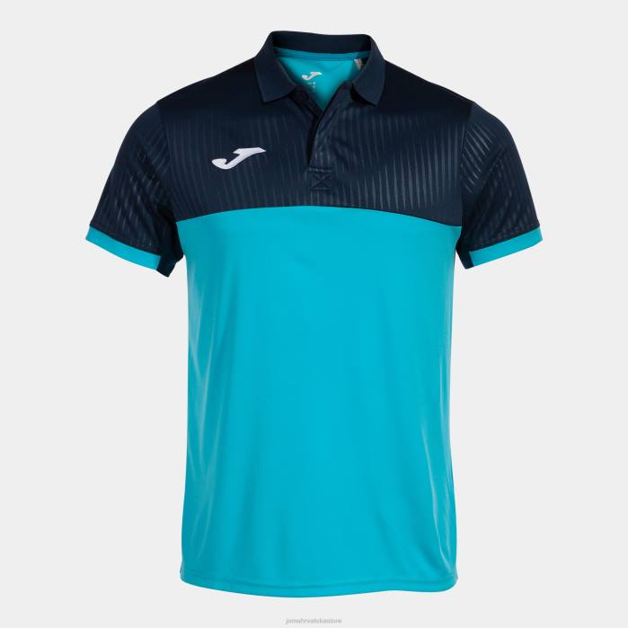 hr Joma polo majica kratkih rukava montreal fluorescentno tirkizno tamnoplava 6FVN2831 muškarci