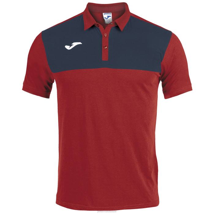 hr Joma polo majica kratkih rukava pobjednik crvena tamnoplava 6FVN1543 muškarci