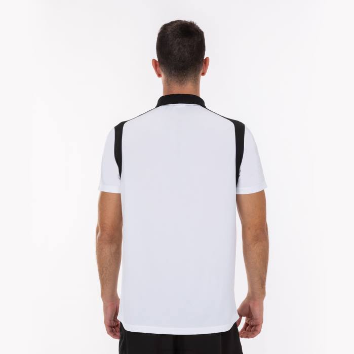 hr Joma polo majica kratkih rukava prvenstvo v bijelo crno 6FVN3384 muškarci
