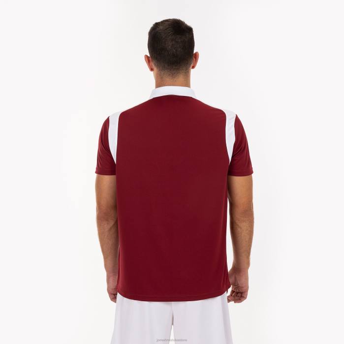hr Joma polo majica kratkih rukava prvenstvo v bordo bijela 6FVN2985 muškarci