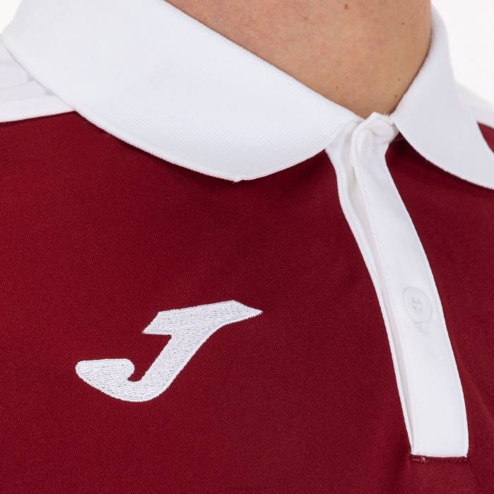 hr Joma polo majica kratkih rukava prvenstvo v bordo bijela 6FVN2985 muškarci