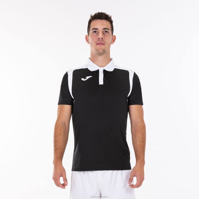 hr Joma polo majica kratkih rukava prvenstvo v crno bijeli 6FVN4490 muškarci