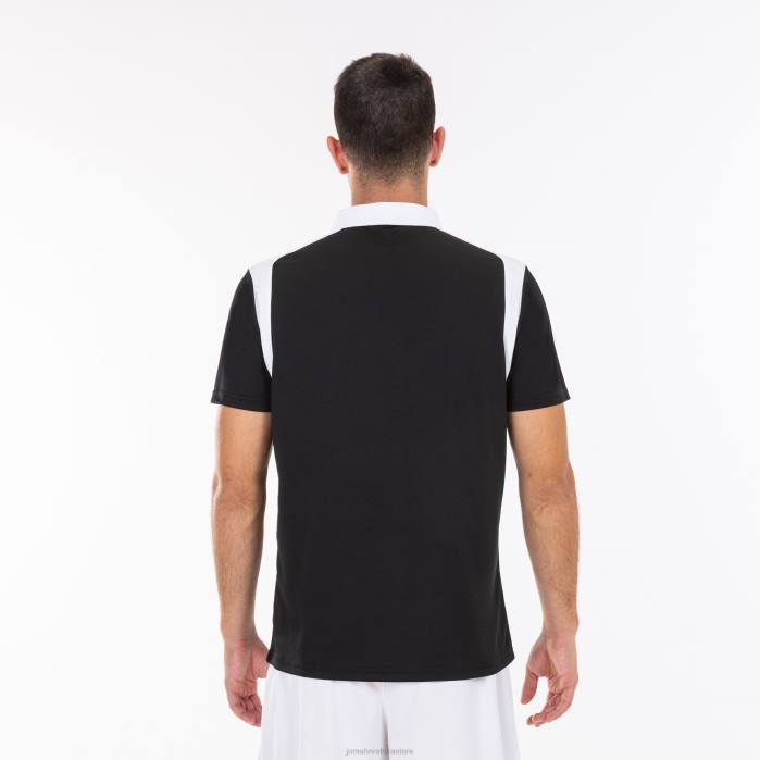 hr Joma polo majica kratkih rukava prvenstvo v crno bijeli 6FVN4490 muškarci
