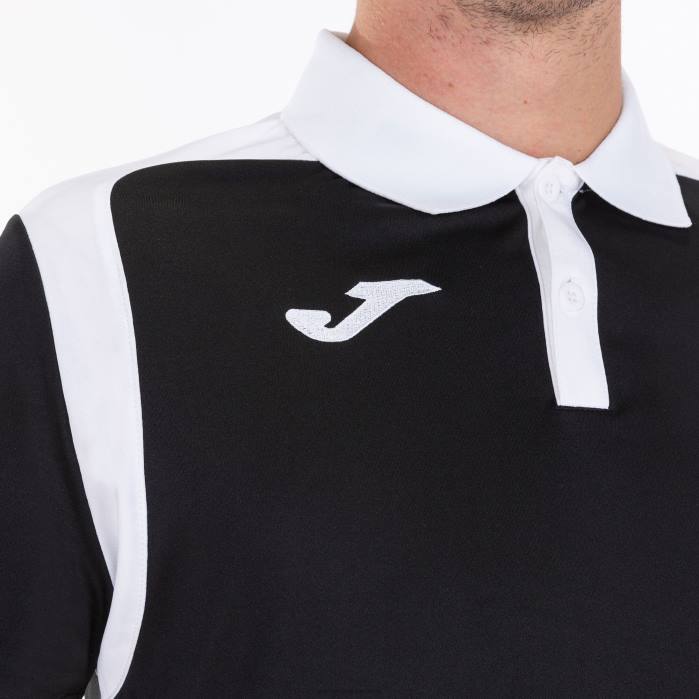hr Joma polo majica kratkih rukava prvenstvo v crno bijeli 6FVN4490 muškarci