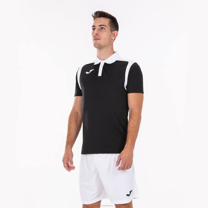 hr Joma polo majica kratkih rukava prvenstvo v crno bijeli 6FVN4490 muškarci