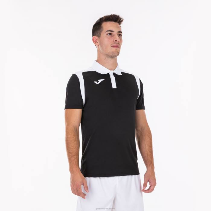 hr Joma polo majica kratkih rukava prvenstvo v crno bijeli 6FVN4490 muškarci