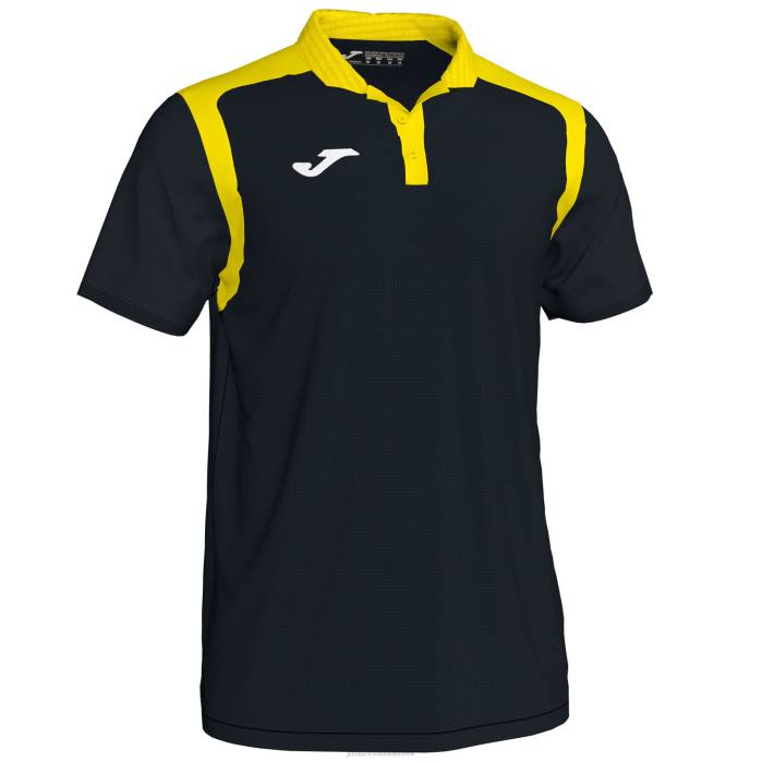 hr Joma polo majica kratkih rukava prvenstvo v crno žuta 6FVN2950 muškarci