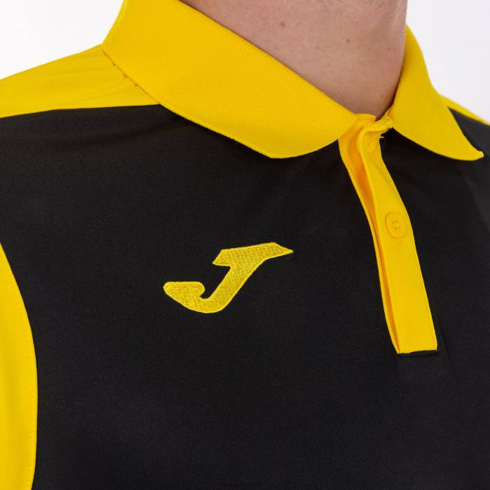 hr Joma polo majica kratkih rukava prvenstvo v crno žuta 6FVN2950 muškarci