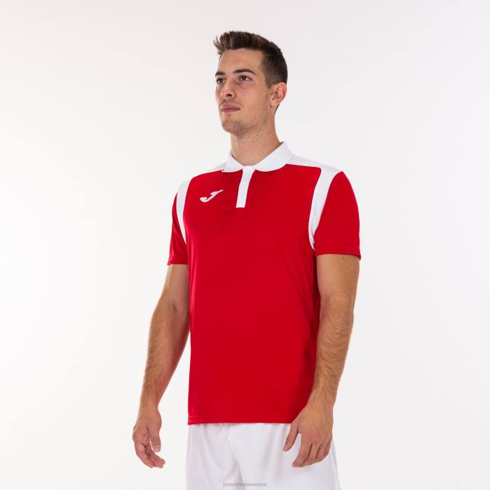 hr Joma polo majica kratkih rukava prvenstvo v crveno bijelo 6FVN526 muškarci