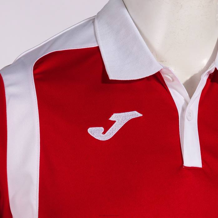 hr Joma polo majica kratkih rukava prvenstvo v crveno bijelo 6FVN526 muškarci
