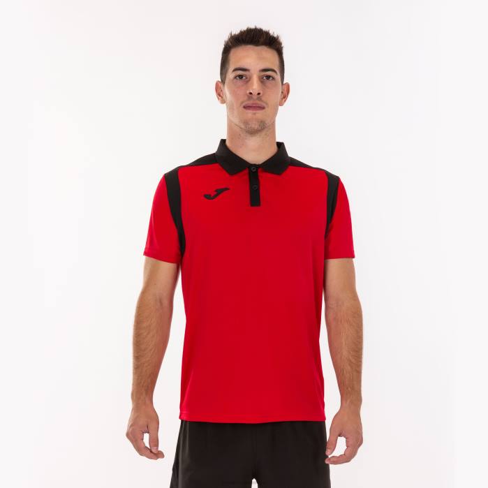 hr Joma polo majica kratkih rukava prvenstvo v crveno-crno 6FVN4296 muškarci