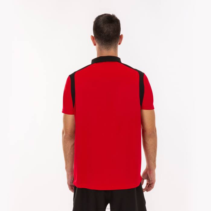 hr Joma polo majica kratkih rukava prvenstvo v crveno-crno 6FVN4296 muškarci