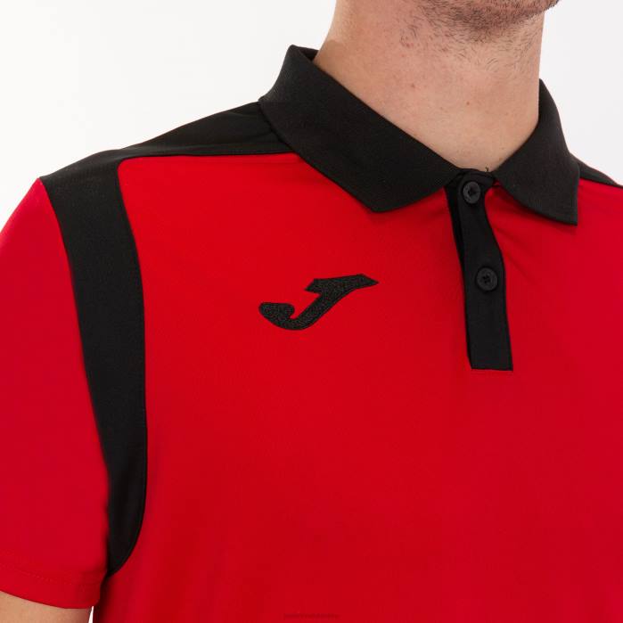 hr Joma polo majica kratkih rukava prvenstvo v crveno-crno 6FVN4296 muškarci