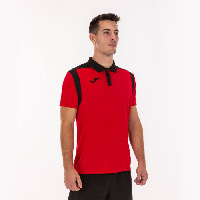 hr Joma polo majica kratkih rukava prvenstvo v crveno-crno 6FVN4296 muškarci