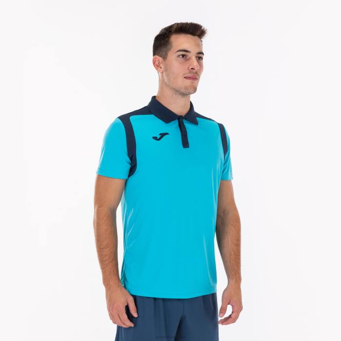 hr Joma polo majica kratkih rukava prvenstvo v fluorescentno tirkizno tamnoplava 6FVN975 muškarci