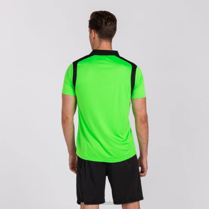 hr Joma polo majica kratkih rukava prvenstvo v fluorescentno zelena crna 6FVN557 muškarci