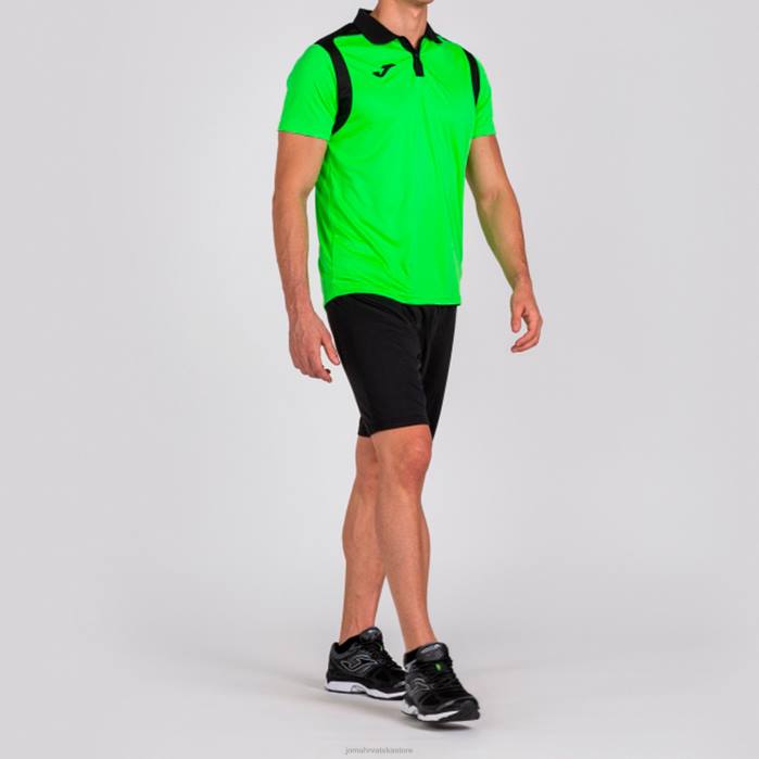 hr Joma polo majica kratkih rukava prvenstvo v fluorescentno zelena crna 6FVN557 muškarci