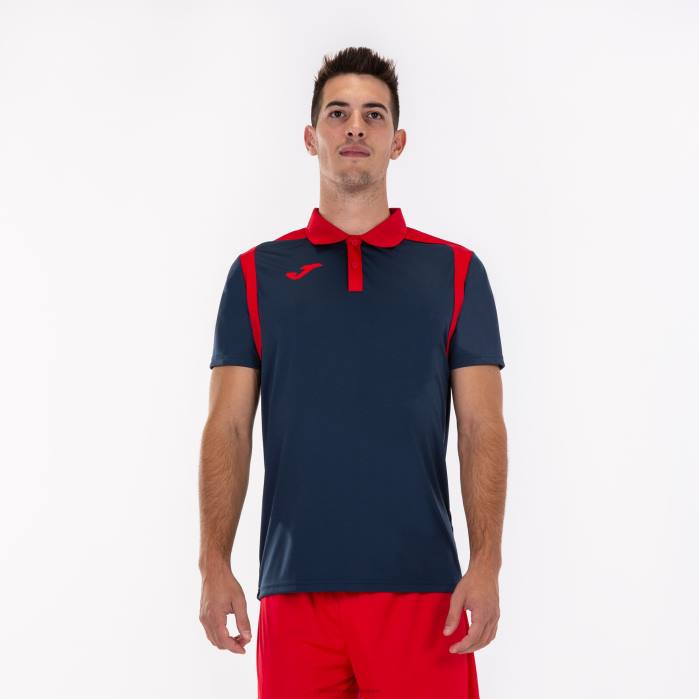 hr Joma polo majica kratkih rukava prvenstvo v tamnoplava crvena 6FVN300 muškarci