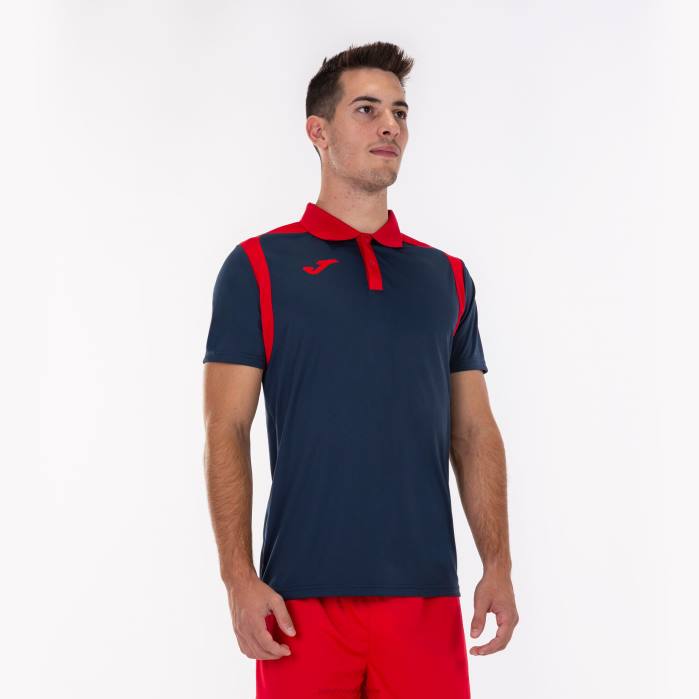 hr Joma polo majica kratkih rukava prvenstvo v tamnoplava crvena 6FVN300 muškarci