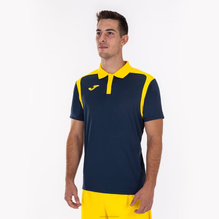 hr Joma polo majica kratkih rukava prvenstvo v tamnoplava žuta 6FVN556 muškarci