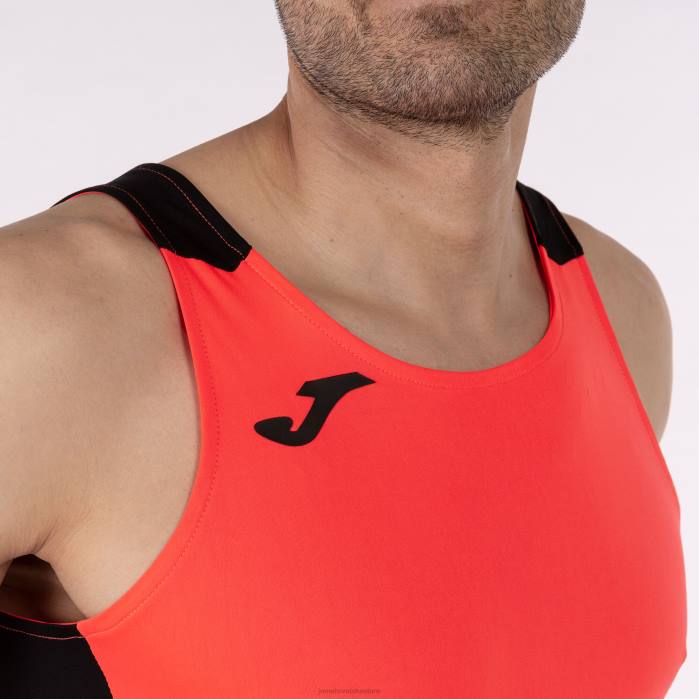 hr Joma rekord bez rukava ii fluorescentna koraljna crna 6FVN1484 muškarci