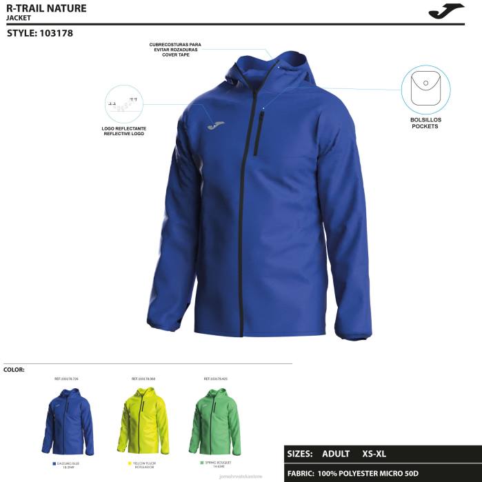 hr Joma vjetrovka r-trail priroda fluorescentno žuta 6FVN856 muškarci