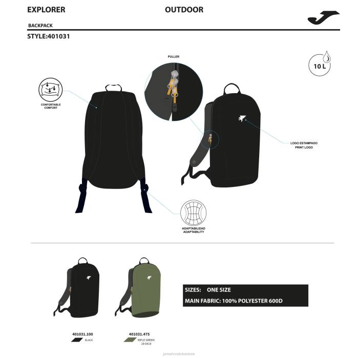 hr Joma ruksak-cipela bag explorer kaki 6FVN2592