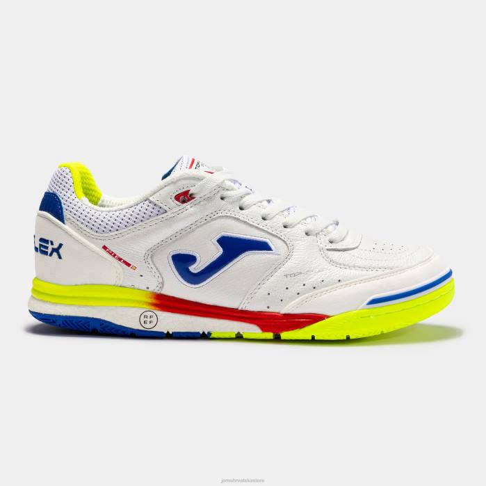 hr Joma tenisice za futsal top flex rebound 22 dvoranski španjolski futsal izbor bijelo fluorescentno žuto 6FVN3710