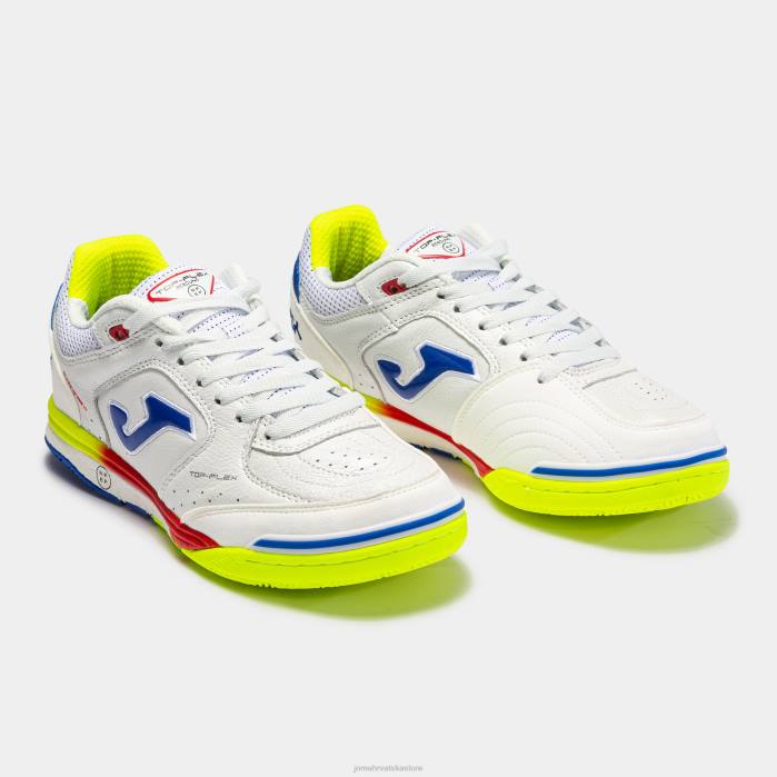 hr Joma tenisice za futsal top flex rebound 22 dvoranski španjolski futsal izbor bijelo fluorescentno žuto 6FVN3710