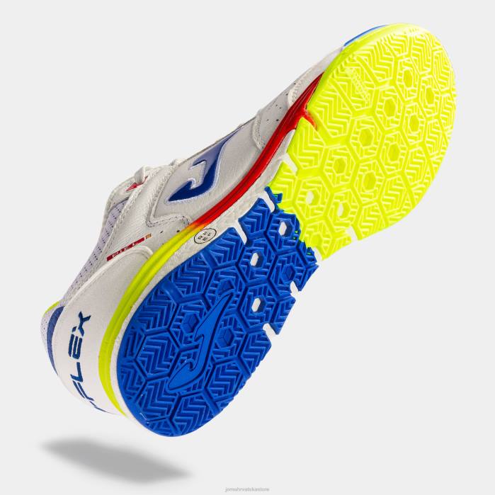 hr Joma tenisice za futsal top flex rebound 22 dvoranski španjolski futsal izbor bijelo fluorescentno žuto 6FVN3710